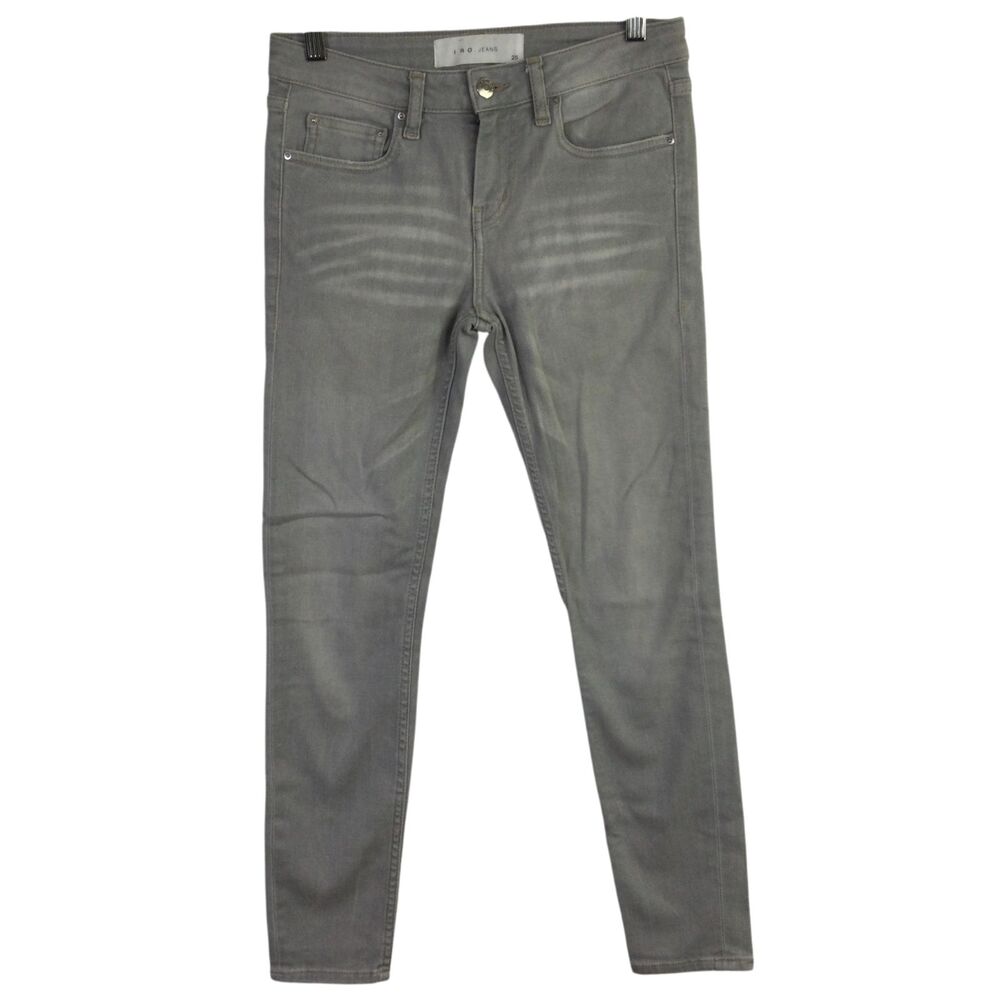 IRO Womens Skinny Jeans Denim Stretch Regular Fit Light Wash Gray Size 25 - Picture 1 of 14